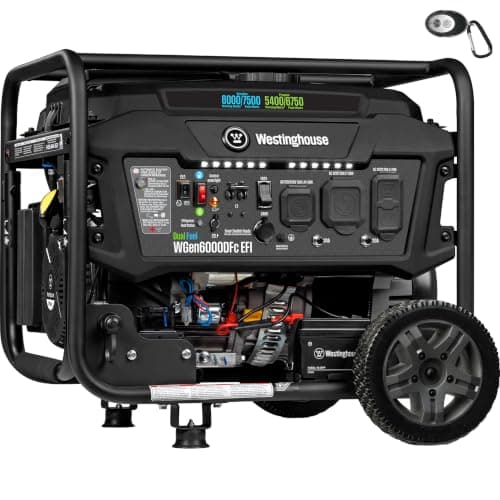 Westinghouse 7500 EFI dual fuel generator